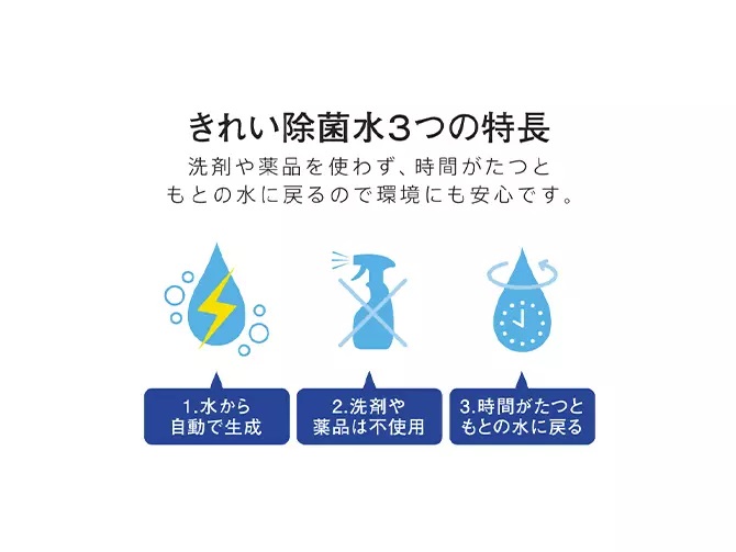TOTOネオレストきれい除菌水の特長