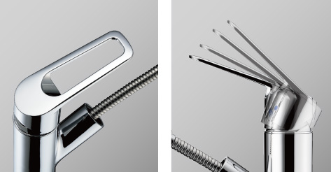 タカギ蛇口一体型浄水器操作性に優れたレバーハンドル
