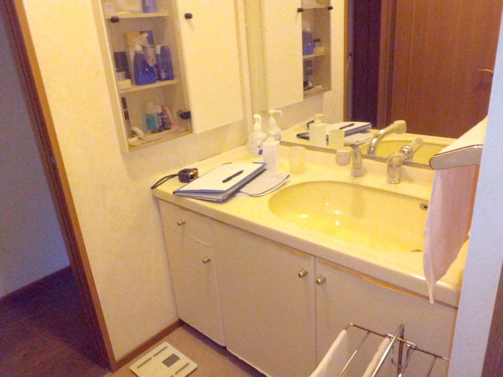 洗面化粧台のリフォーム｜TOTOのオクターブシリーズを選択　神奈川県横浜市
