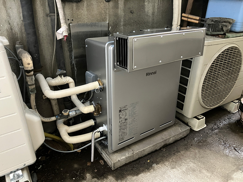 給湯器を2つ穴から1つ穴タイプへ！東京ゼロエミッションを活用したエコジョーズに交換　東京都品川区